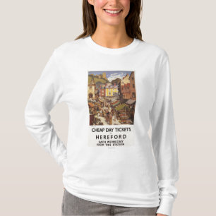 Market Scene Railway Poster T-Shirt