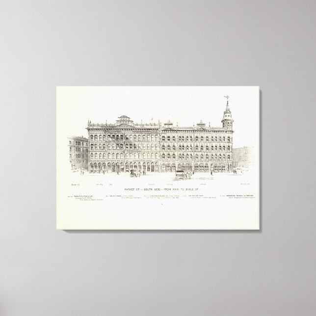 Market South side Main and Beale Canvas Print (Front)