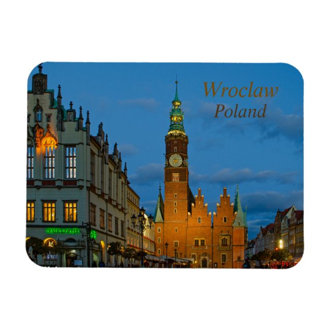 Market Square Wroclaw Poland Magnet (Horizontal)