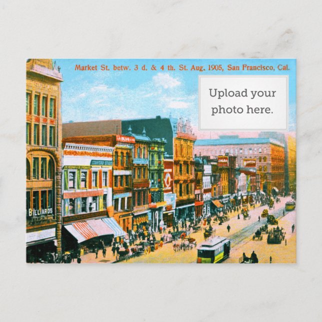 Market St. betw. 3d & 4th St Postcard (Front)