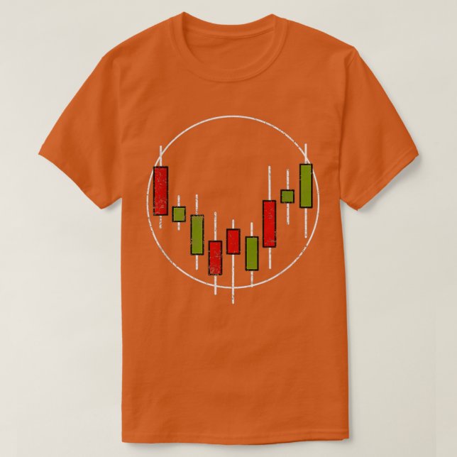 Market Stock Trading Stock Candlestick T-Shirt (Design Front)