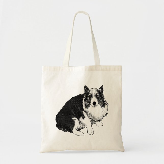 Market Tale, Corgi Along Tote Bag (Front)