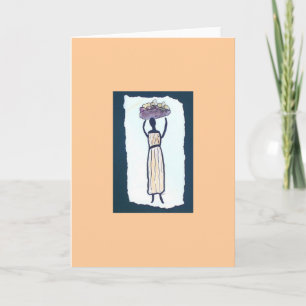 Market Woman Blank Note Card