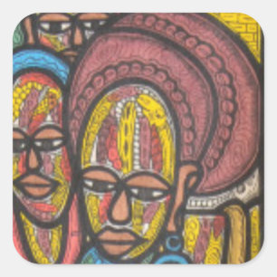 Market Woman Square Sticker