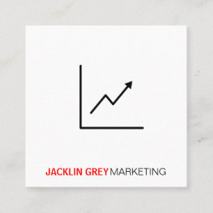 Marketing   Chart Square Business Card