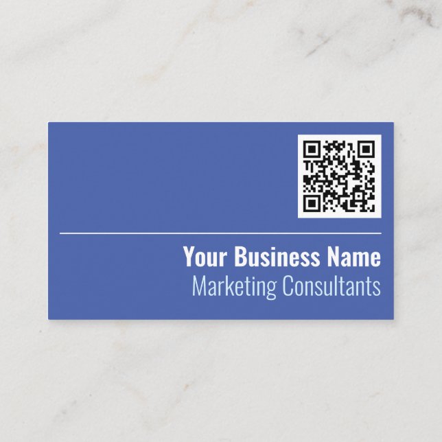 Marketing Consultants QR Code Business Card (Back)