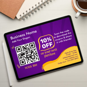 Marketing Discount QR Code To Scan For Customer Card