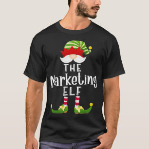 Marketing Elf Group Christmas Funny Pajama Party T-Shirt