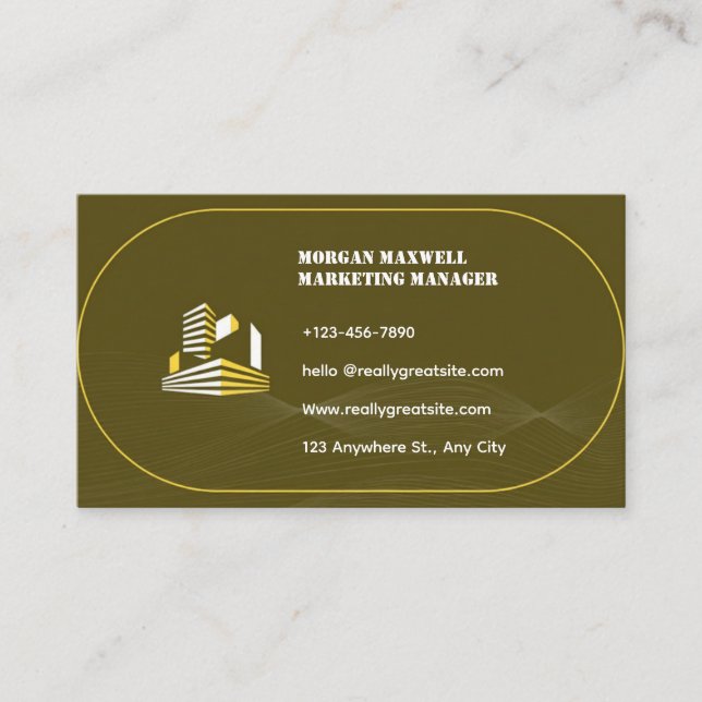 Marketing Manager   Business Card (Front)