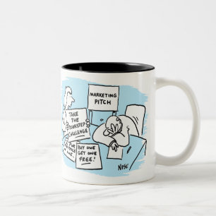 Marketing Manager is Enduring a Sales Pitch Two-Tone Coffee Mug
