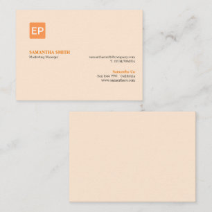 Marketing Manager   Orange Palette Business Card