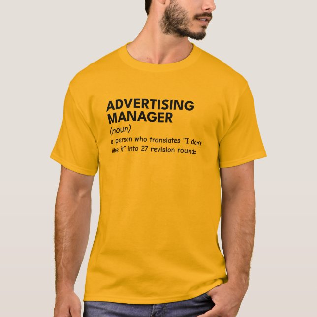 Marketing Manager Sarcastic T-Shirt (Front)