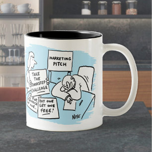 Marketing Manager with Sales Campaign Ideas Two-Tone Coffee Mug