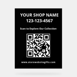 Marketing QR Code Acrylic Sign