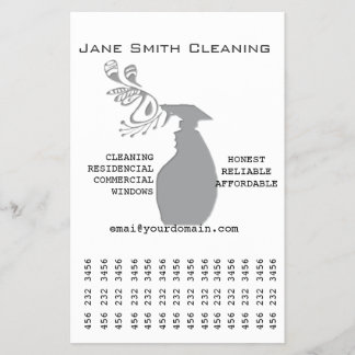 Marketing Tear Trendy Modern Spray Bottle Flyer