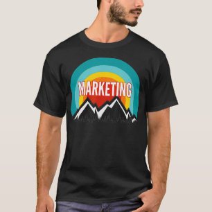 Marketing Vintage Retro Sunset Design T-Shirt