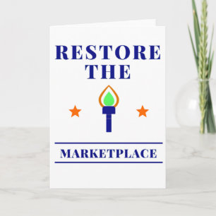 Marketplace of Ideas Free Speech Torch Card
