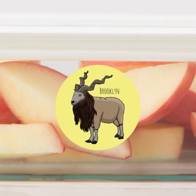 Markhor goat cartoon illustration (Affixed)
