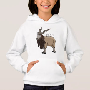 Markhor goat cartoon illustration