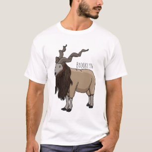 Markhor goat cartoon illustration  T-Shirt