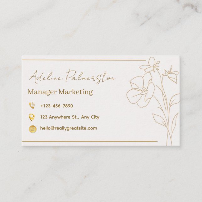 Marking manager Business card (Front)