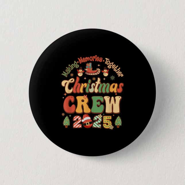 Marking Together Matching Family Christmas Crew 20 6 Cm Round Badge (Front)