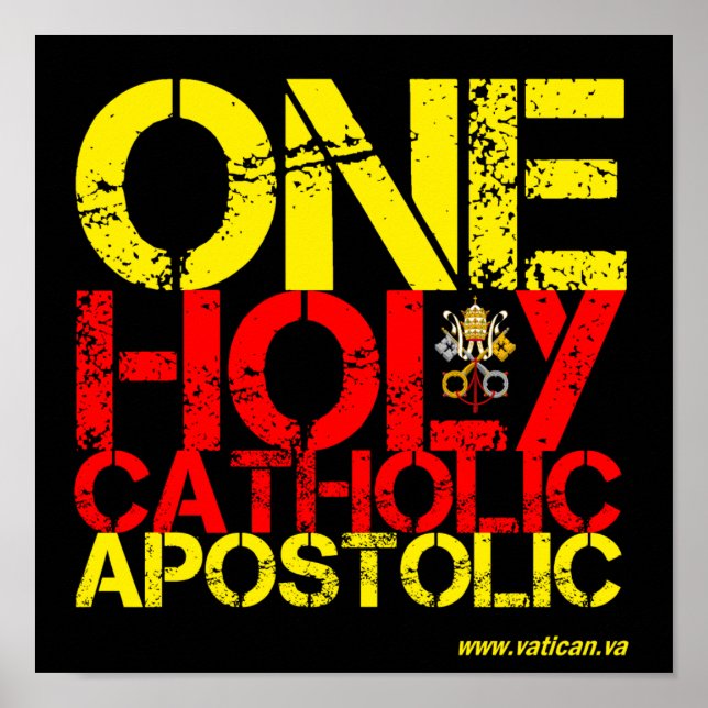 Marks of the Catholic Church Poster (Front)