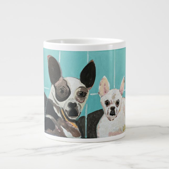 Marla & Mia Large Coffee Mug (Front)