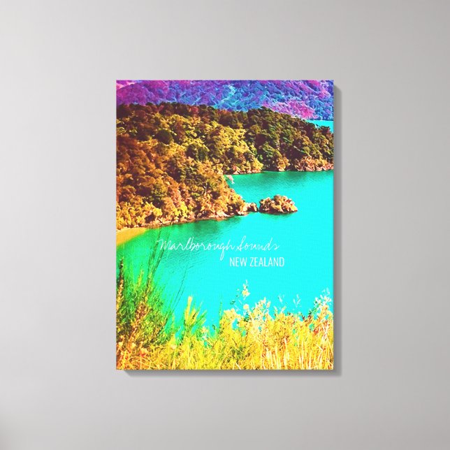 Marlborough Sounds New Zealand travel Canvas Print (Front)