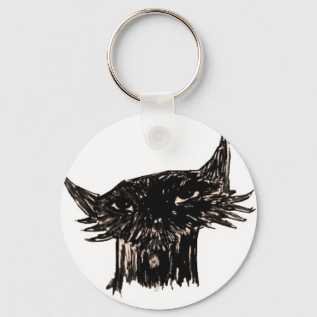 Marley Fish Cartoon Head Key Ring (Front)