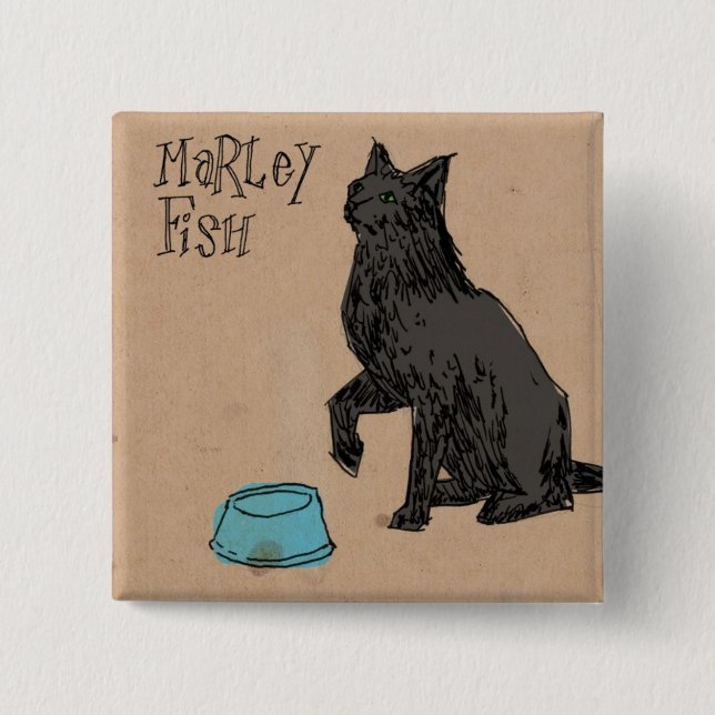 Marley Fish Supper Time 15 Cm Square Badge (Front)