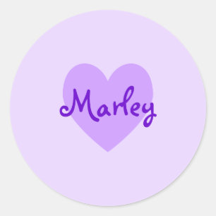 Marley in Purple Classic Round Sticker