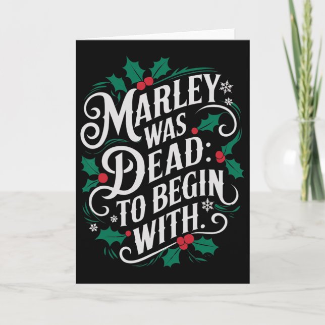 Marley Was Dead To Begin With Funny Novelty Christ Card (Front)