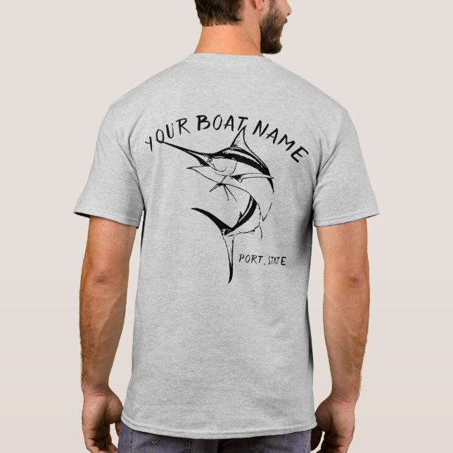 Marlin Boat Name Shirt (Back)