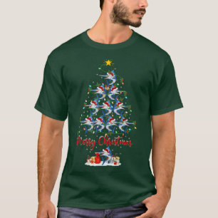 Marlin Fish Lover Xmas Matching Santa Marlin Chris T-Shirt