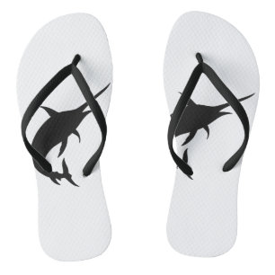 Marlin fish silhouette - Choose background color Jandals