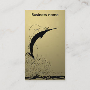 Marlin jumping business card