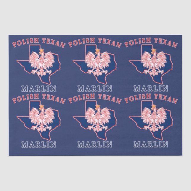 Marlin Polish Texan Tissue Paper (Front)