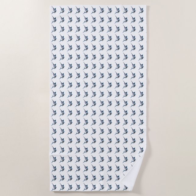 Marlin Profile Beach Towel (Front)