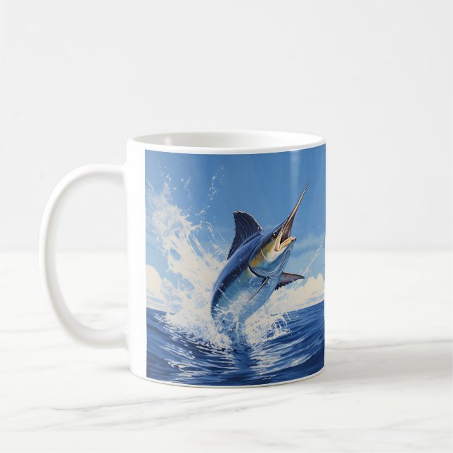 Marlin, sailfish coffee mug (Left)