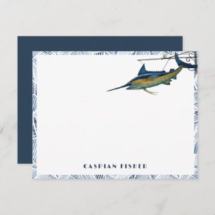 Marlin Sign Stationery Note Card