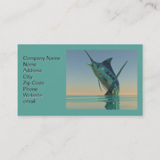 Marlin Sport Fish Print Business Card