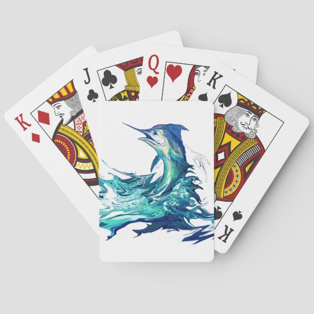 Marlin Sport Fishing Playing Cards (Back)