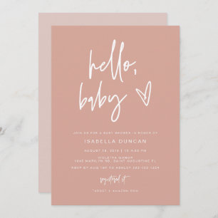 MARLO Bohemian Blush Hello Baby Baby Shower Invitation