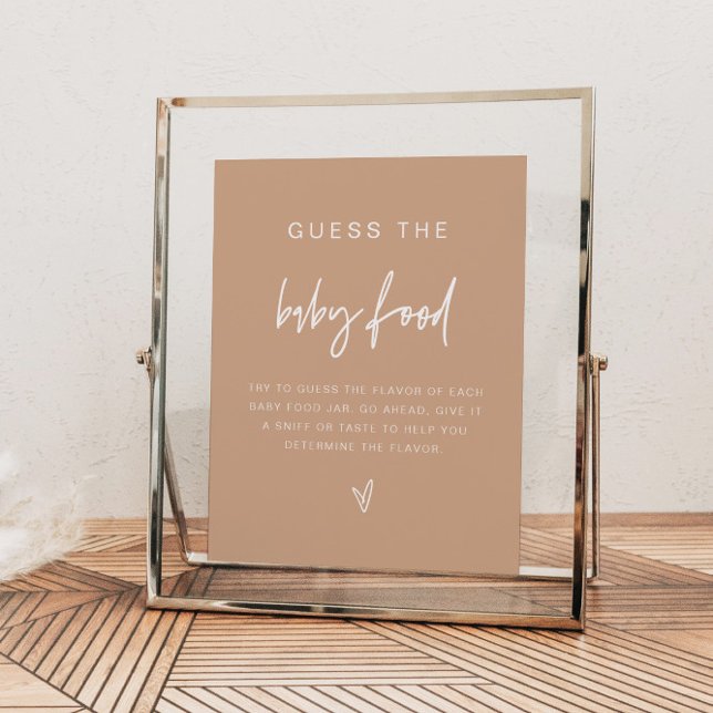 MARLO Boho Beige Guess the Baby Food Game  Poster (Creator Uploaded)