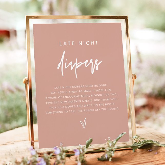 MARLO Boho Blush Pink Late Night Diapers Game Poster (Creator Uploaded)