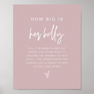MARLO Boho Dusty Rose How Big is Her Belly Game  Poster