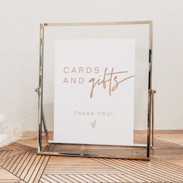 MARLO Boho Earth Tone Beige Cards & Gifts Sign (Creator Uploaded)