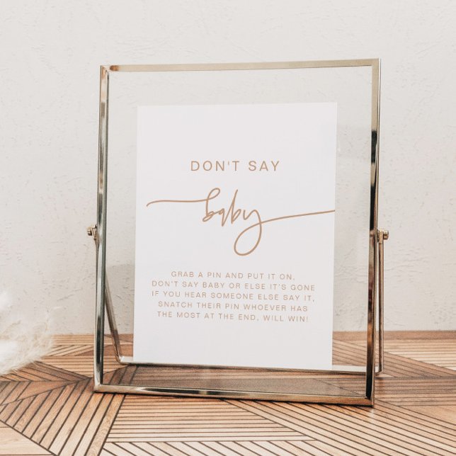 MARLO Boho Earth Toned Beige Don't Say Baby Sign (Creator Uploaded)