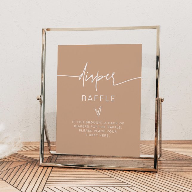 MARLO Boho Earth Toned Diaper Raffle Game Sign (Creator Uploaded)